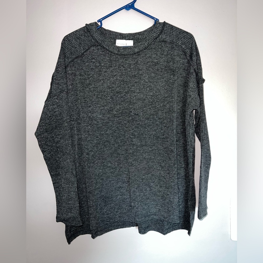 Zenana Outfitters Charcoal Gray Shirt